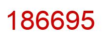 Number 186695 red image