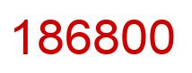 Number 186800 red image