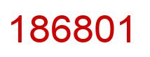 Number 186801 red image