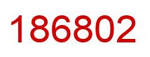 Number 186802 red image