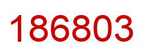 Number 186803 red image