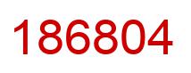 Number 186804 red image
