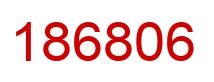 Number 186806 red image