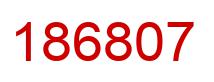 Number 186807 red image