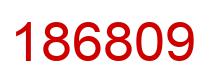 Number 186809 red image
