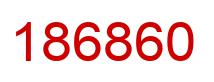 Number 186860 red image