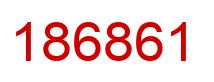 Number 186861 red image