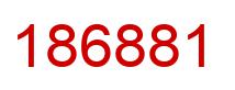 Number 186881 red image