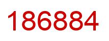 Number 186884 red image
