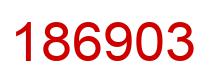 Number 186903 red image