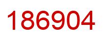 Number 186904 red image