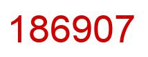 Number 186907 red image