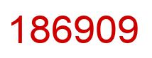 Number 186909 red image