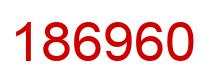 Number 186960 red image
