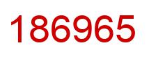 Number 186965 red image