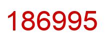 Number 186995 red image