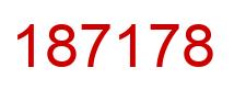 Number 187178 red image