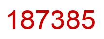 Number 187385 red image