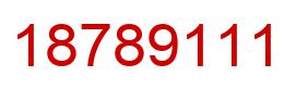 Number 18789111 red image