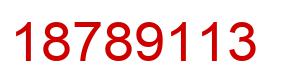 Number 18789113 red image