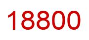 Number 18800 red image