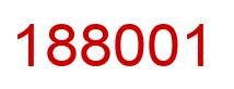 Number 188001 red image