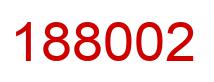 Number 188002 red image