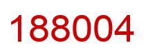 Number 188004 red image