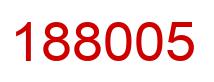 Number 188005 red image