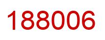 Number 188006 red image