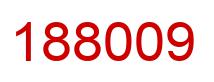 Number 188009 red image