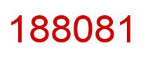 Number 188081 red image