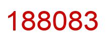 Number 188083 red image