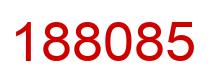 Number 188085 red image