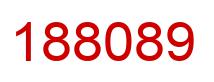 Number 188089 red image