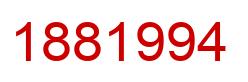 Number 1881994 red image