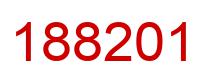 Number 188201 red image