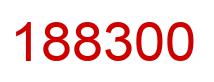 Number 188300 red image