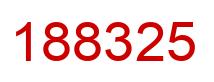Number 188325 red image