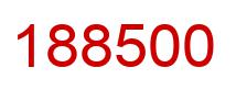 Number 188500 red image