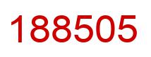 Number 188505 red image