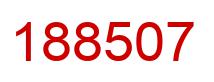Number 188507 red image