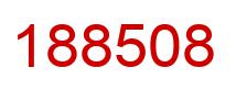 Number 188508 red image