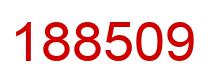 Number 188509 red image