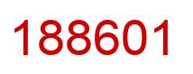 Number 188601 red image