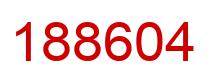 Number 188604 red image