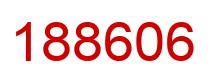 Number 188606 red image