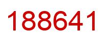 Number 188641 red image