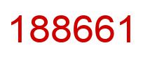 Number 188661 red image