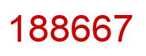 Number 188667 red image